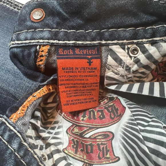 Rock Revival Dania Easy Skinny Jeans – Size 26 – Distressed & Embellished - Picture 8 of 15